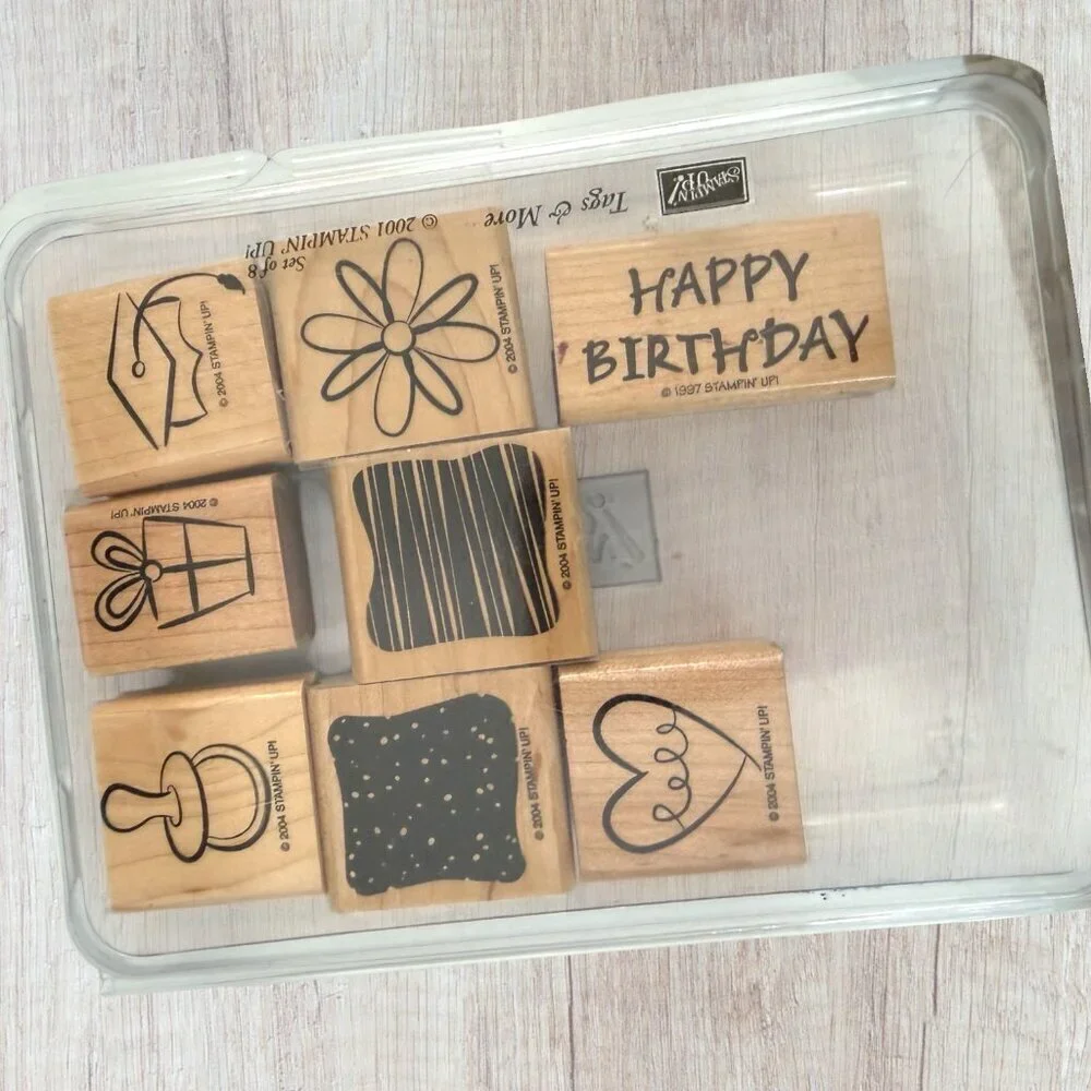 Stampin’ Up Wood Stamp Lot Bold Basics Fresh Fillers Layers Mixed Sets